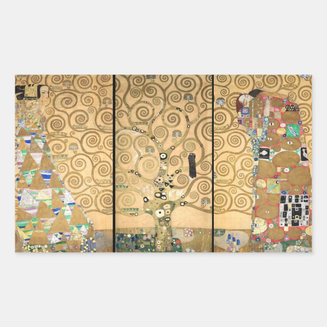 Gustav Klimt - Stoclet Frieze Tree of Life Sticker (Front)