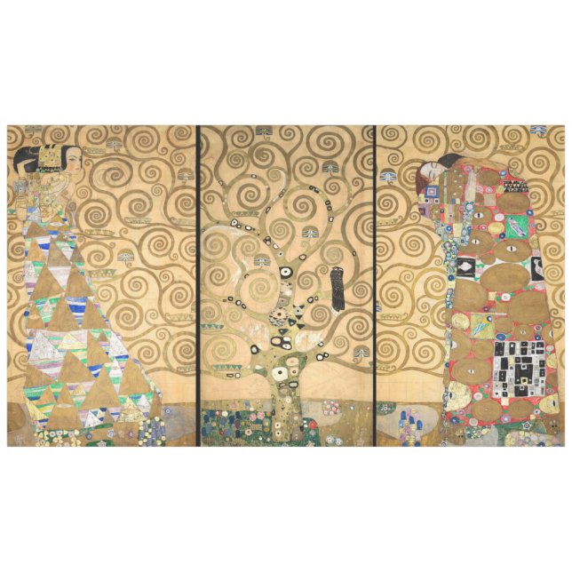 Gustav Klimt - Stoclet Frieze Tree of Life Tablecloth (Front (Horizontal))