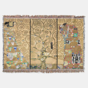 Gustav Klimt - Stoclet Frieze Tree of Life Throw Blanket