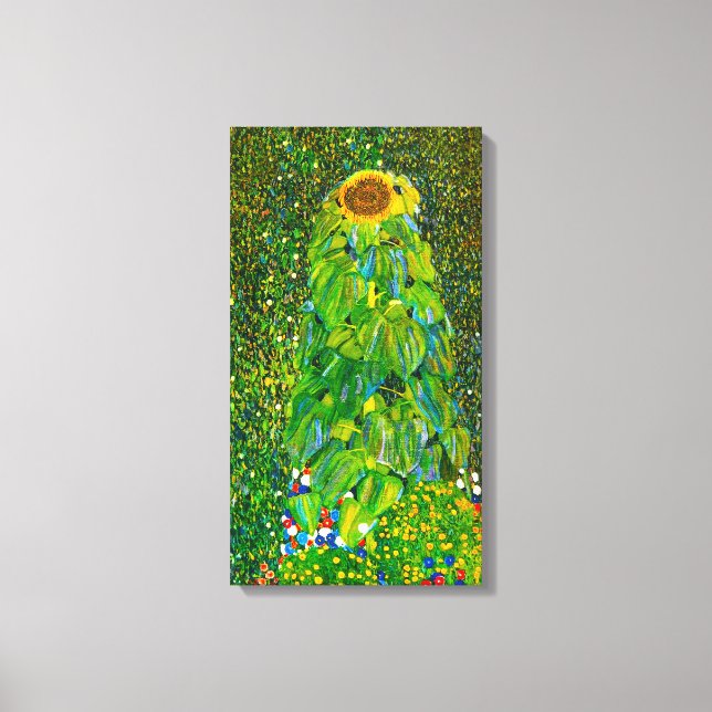 Gustav Klimt Sunflower Canvas Poster Print (Front)