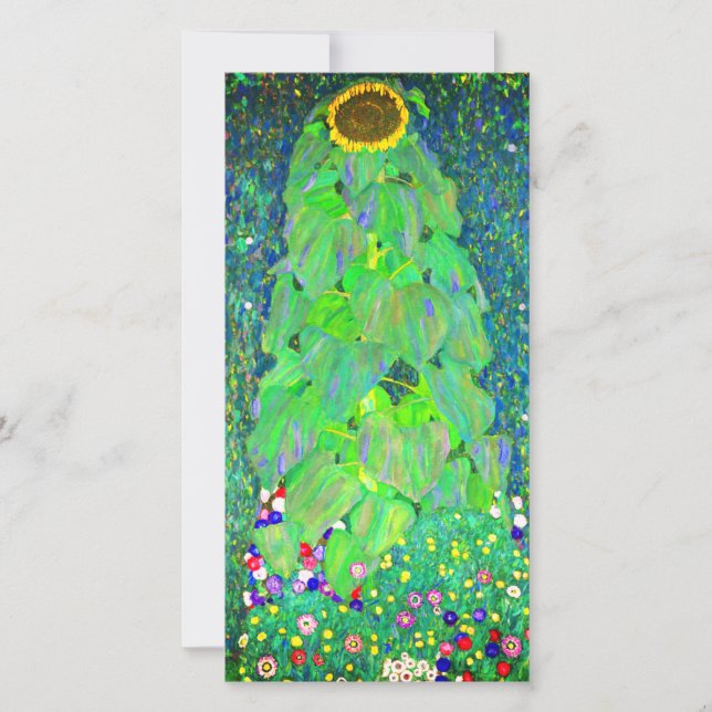 Gustav Klimt Sunflower Card (Front)