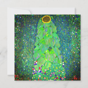 Gustav Klimt Sunflower Invitation