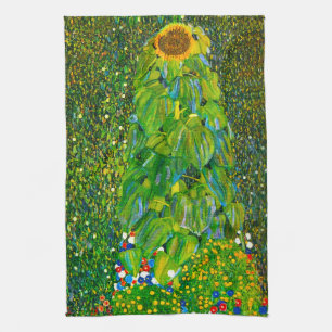 Gustav Klimt Sunflower Kitchen Towel