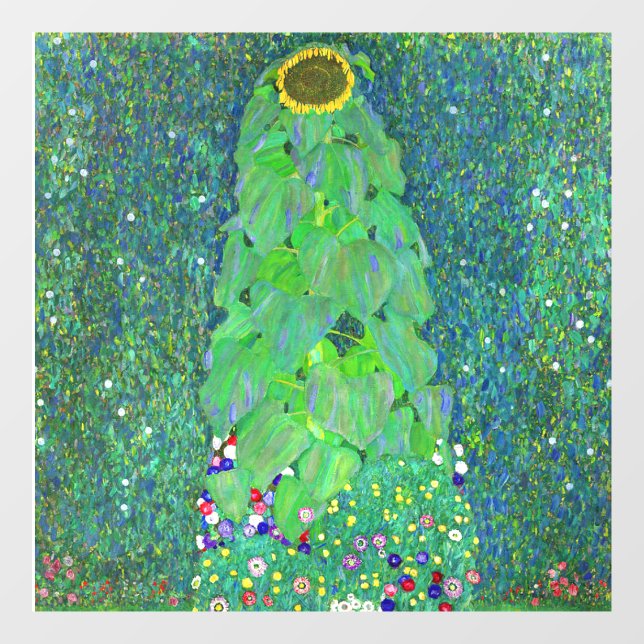 Gustav Klimt Sunflower Window Cling (Sheet)