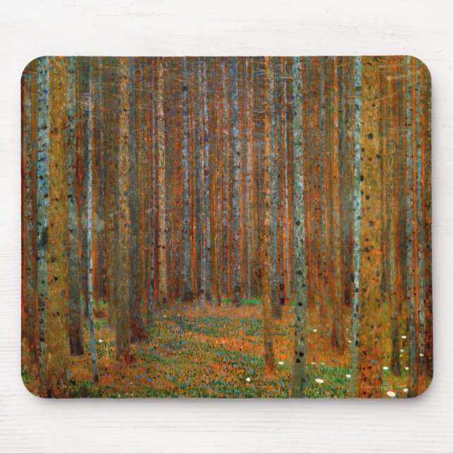 Gustav Klimt - Tannenwald Pine Forest Mouse Pad (Front)