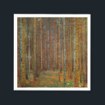 Gustav Klimt - Tannenwald Pine Forest Napkin<br><div class="desc">Fir Forest / Tannenwald Pine Forest - Gustav Klimt,  Oil on Canvas,  1902</div>