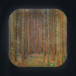 Gustav Klimt - Tannenwald Pine Forest Paper Plate<br><div class="desc">Fir Forest / Tannenwald Pine Forest - Gustav Klimt,  Oil on Canvas,  1902</div>