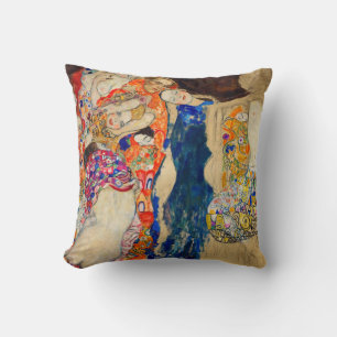 Gustav Klimt - The Bride (unfinished) Throw Pillow