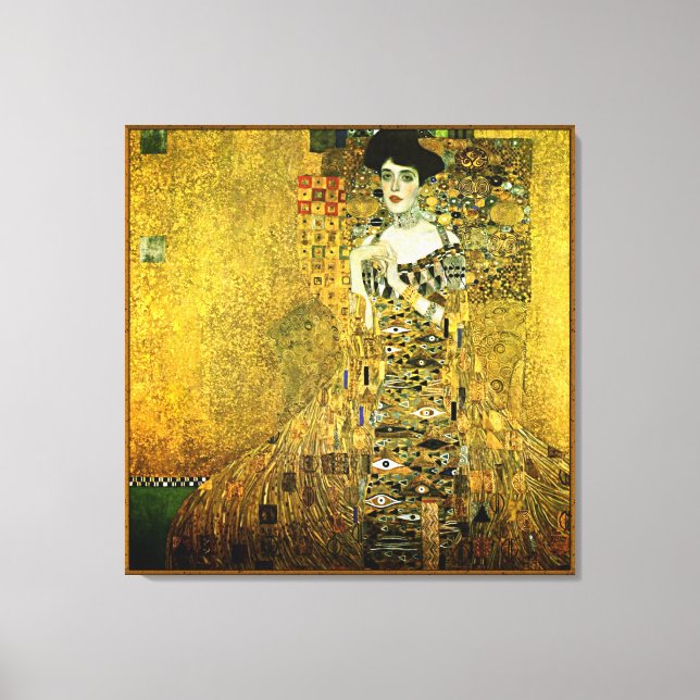 Gustav Klimt The Golden Lady On Cloth Canvas Print (Front)