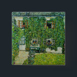 Gustav Klimt - The House of Guardaboschi 2 Inch Square Button<br><div class="desc">The House of Guardaboschi / House in Weissenbach of Attersee Lake - Gustav Klimt,  Oil on Canvas,  1912</div>
