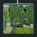 Gustav Klimt - The House of Guardaboschi Ceramic Ornament<br><div class="desc">The House of Guardaboschi / House in Weissenbach of Attersee Lake - Gustav Klimt,  Oil on Canvas,  1912</div>