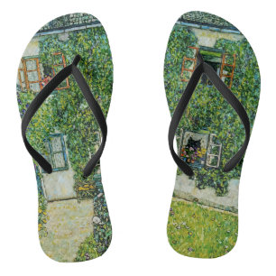 Gustav Klimt - The House of Guardaboschi Flip Flops