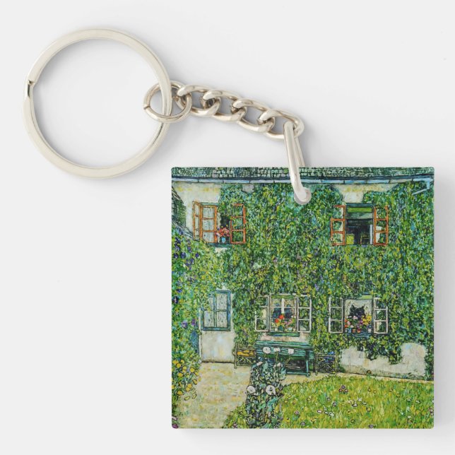 Gustav Klimt - The House of Guardaboschi Keychain (Front)