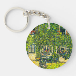 Gustav Klimt The House of Guardaboschi Keychain