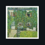 Gustav Klimt - The House of Guardaboschi Napkin<br><div class="desc">The House of Guardaboschi / House in Weissenbach of Attersee Lake - Gustav Klimt,  Oil on Canvas,  1912</div>