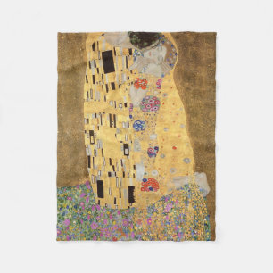 Gustav Klimt The Kiss, 1907-08 Fleece Blanket