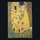 GUSTAV KLIMT - The kiss 1907 Kitchen Towel<br><div class="desc">GUSTAV KLIMT - The kiss 1907
Oil and gold foil on canvas</div>