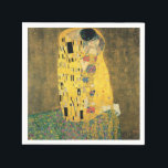 GUSTAV KLIMT - The kiss 1907 Napkin<br><div class="desc">GUSTAV KLIMT - The kiss 1907
Oil and gold foil on canvas</div>