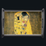 GUSTAV KLIMT - The kiss 1907 Serving Tray<br><div class="desc">GUSTAV KLIMT - The kiss 1907
Oil and gold foil on canvas</div>