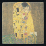 GUSTAV KLIMT - The kiss 1907 Stone Coaster<br><div class="desc">GUSTAV KLIMT - The kiss 1907
Oil and gold foil on canvas</div>