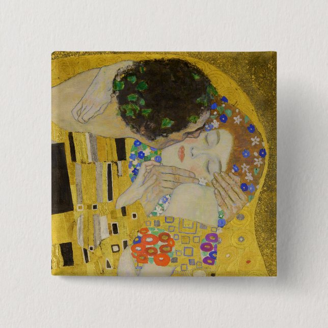 Gustav Klimt - The Kiss 2 Inch Square Button (Front)