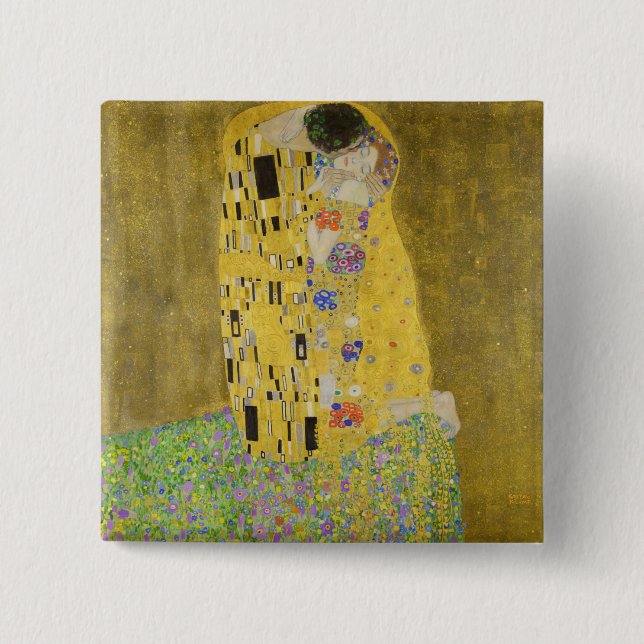 Gustav Klimt - The Kiss 2 Inch Square Button (Front)