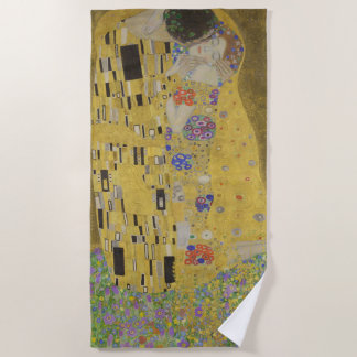 Gustav Klimt The Kiss Beach Towel