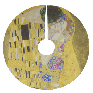 Gustav Klimt - The Kiss Brushed Polyester Tree Skirt