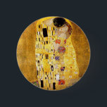 Gustav Klimt The Kiss Button<br><div class="desc">Gustav Klimt The Kiss button. Artwork oil paint on canvas from 1907-1908. The Kiss is Gustav Klimt’s best-known painting,  a beautiful work representing the height of his golden period. A perfect gift for lovers of Austrian symbolism,  Gustav Klimt,  and fine art.</div>