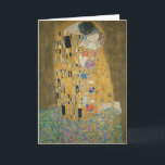 Gustav Klimt - The Kiss Card<br><div class="desc">Famous painting by Gustav Klimt. The Kiss is one of the greatest romantic paintings and a great gifts for Valentine's day and other romantic occasions. Amazing masterpiece of symbolism and a great work by Gustav Klimt.</div>