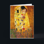 Gustav Klimt, The Kiss, Card<br><div class="desc">The Kiss,  1907 by Gustav Klimt,  Fine Art</div>