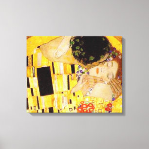 Gustav Klimt The Kiss Classic Painting Canvas Print