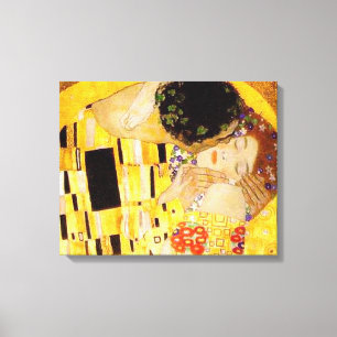 Gustav Klimt The Kiss Classic Painting Canvas Print