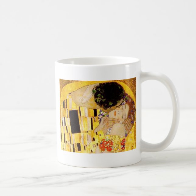 Gustav Klimt The Kiss Classic Painting Coffee Mug (Right)