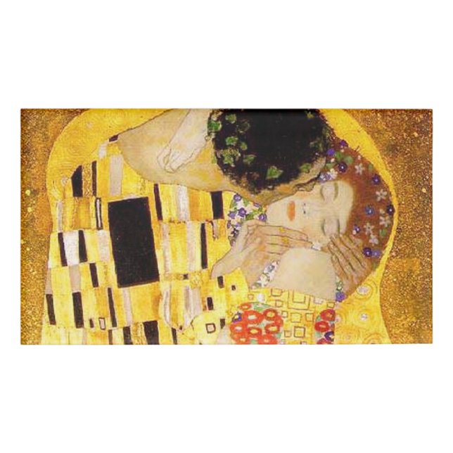 Gustav Klimt The Kiss Classic Painting Name Tag (Front)