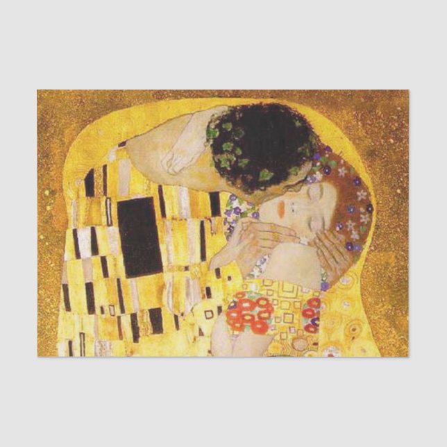 Gustav Klimt The Kiss Classic Painting Tissue Paper (Front)