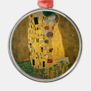 Gustav Klimt // The Kiss // Der Kuss Metal Ornament