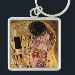 Gustav Klimt: The Kiss (Detail) Keychain<br><div class="desc">A beautiful classic key chain featuring a romantic couple sharing a kiss, painted by the Austrian symbolist painter Gustav Klimt.</div>