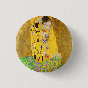 Gustav Klimt The Kiss Fine Art 1 Inch Round Button