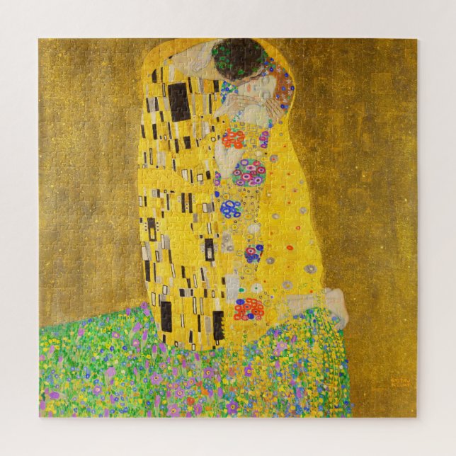 Gustav Klimt The Kiss Fine Art Jigsaw Puzzle (Vertical)