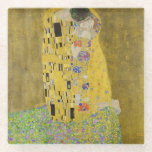 Gustav Klimt - The Kiss Glass Coaster<br><div class="desc">The Kiss / Der Kuss - Gustav Klimt in 1907-1908</div>