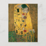 Gustav Klimt The Kiss (Lovers) GalleryHD Vintage  Postcard<br><div class="desc">Gustav Klimt. The Kiss (Lovers). c. 1908. Oil and gold leaf on canvas. Original fine art masterpiece painting by famous Austrian Art Nouveau artist Gustav Klimt.</div>