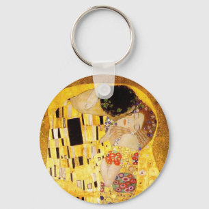 Gustav Klimt The Kiss Nouveau Keychain