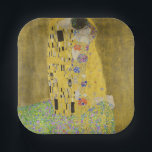 Gustav Klimt - The Kiss Paper Plate<br><div class="desc">The Kiss / Der Kuss - Gustav Klimt in 1907-1908</div>
