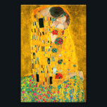 Gustav Klimt The Kiss Photo Print<br><div class="desc">Photo Print featuring Gustav Klimt’s oil painting with gold leaf The Kiss (1908). A man and woman,  wearing brilliant golden colours,  lovingly embrace and kiss in a field of flowers. A great gift for fans of Art Nouveau and Austrian art.</div>