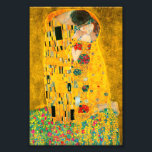 Gustav Klimt The Kiss Photo Print<br><div class="desc">Photo Print featuring Gustav Klimt’s oil painting with gold leaf The Kiss (1908). A man and woman,  wearing brilliant golden colours,  lovingly embrace and kiss in a field of flowers. A great gift for fans of Art Nouveau and Austrian art.</div>