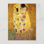 Gustav Klimt The Kiss Postcard<br><div class="desc">Gustav Klimt The Kiss postcard. Artwork oil paint on canvas from 1907-1908. The Kiss is Gustav Klimt’s best-known painting,  a beautiful work representing the height of his golden period. A perfect gift for lovers of Austrian symbolism,  Gustav Klimt,  and fine art.</div>