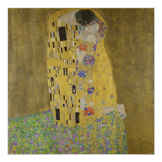 Gustav Klimt The Kiss Poster (Front)