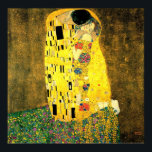 Gustav Klimt -The Kiss  Poster<br><div class="desc">Gustav Klimt -The Kiss,  created on 1907-1908.   Medium:  Oil and gold leaf on canvas. Current location: Location  Österreichische Galerie Belvedere,  Vienna,  Austria</div>