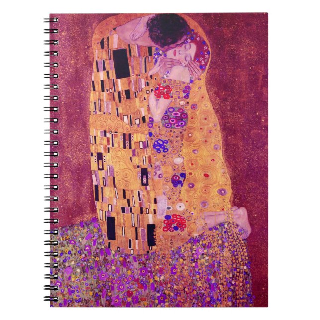 Gustav Klimt The Kiss Purple Notebook (Front)